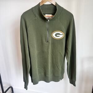 47 Brand NFL‎ Green Bay Packers 1/4 Zip Sweatshirt Mens Size Large